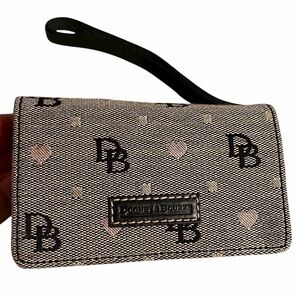 Dooney & Bourke Black and Pink Wristlet